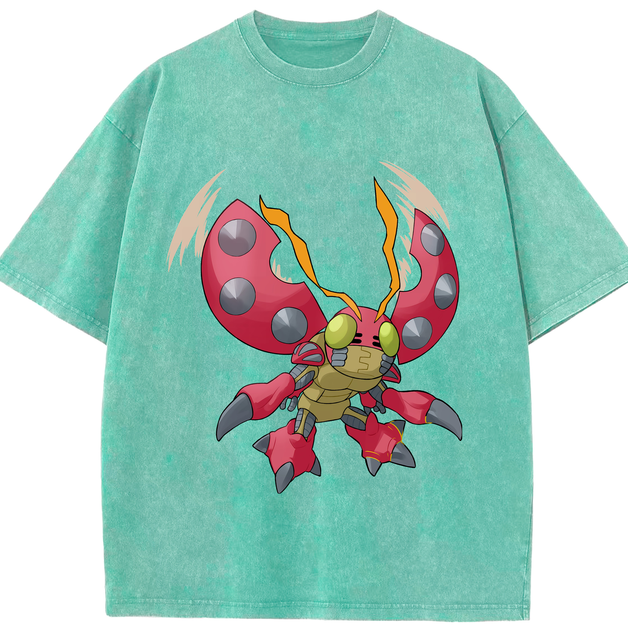 （画像用） Digimon デジタルモンスター/デジモン 綿100% ヴィンテージ風 半袖Tシャツ（フロントプリント）